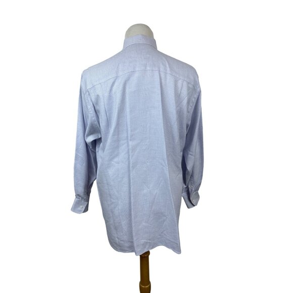 Ike Behar Men's Blue Button Up Shirt Sz 17/35 - Picture 3 of 6
